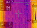 water infiltration detected with infrared camera